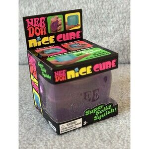 Needoh Nice Cube Purple Brand New Authentic Squishy Nee Doh Cube
